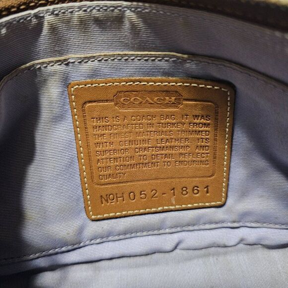 2005 Metallic champagne suede y2k Coach Demi Shoulder Bag - Picture 5 of 6